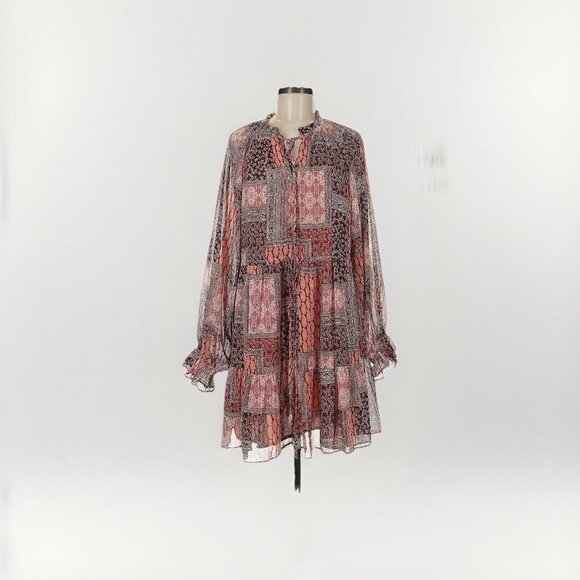 Dress Forum Plum Wine Dress Size Large New With Tag Bohemian Long Sleeve - Picture 1 of 9